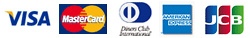 VISA・Master・JCB・AMEX・Diners